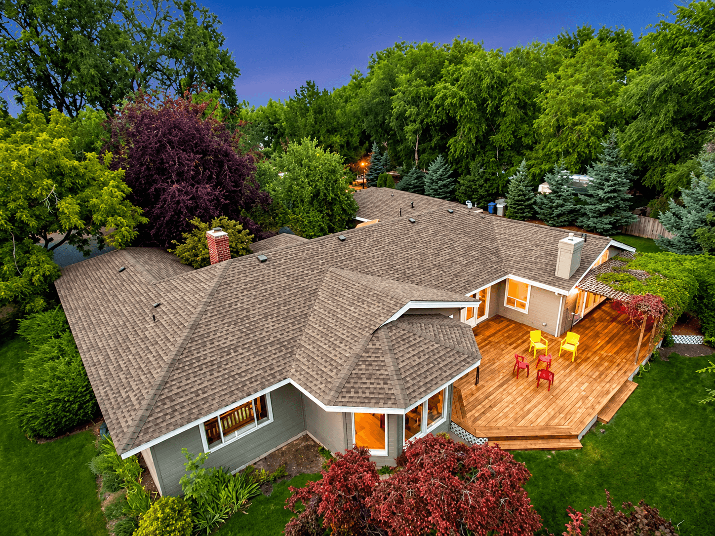 Beautiful home aerial view